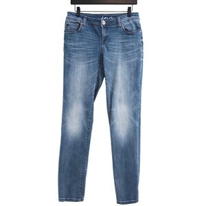 INC Denim Skinny Jeans Womens 6 Blue Faded Stretch Casual Cowgirl Chic Boho